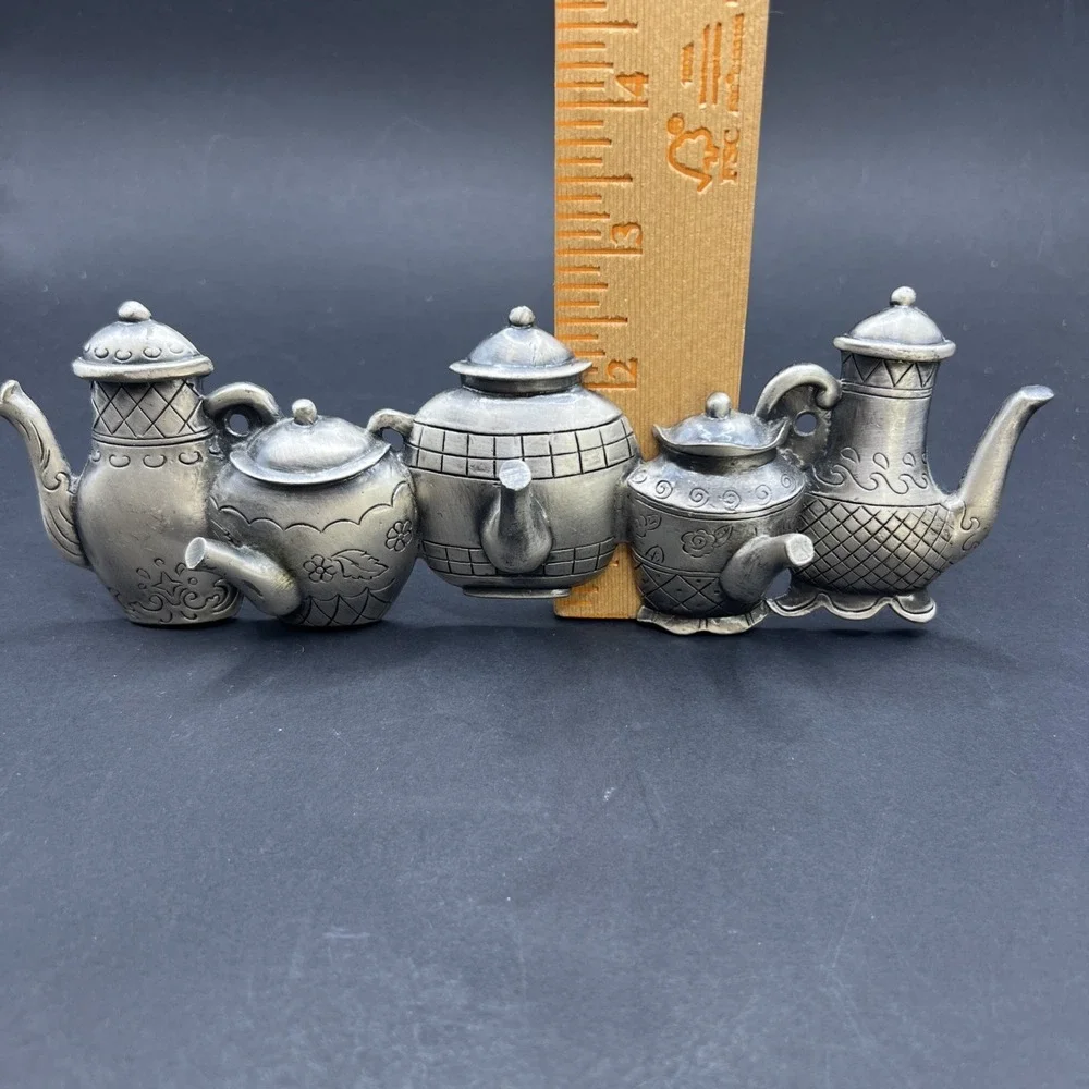Key‎ Holder Teapot Silver Pewter Color 8